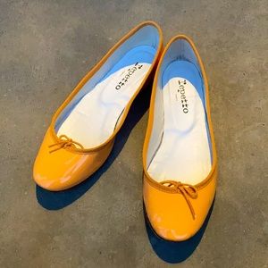 Repetto Orange Cendrillon Ballerinas Size 39.5 FR (Best for US 8)